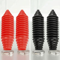 Silicone Steering Gear Dust Cover Ribbed Steering Boot with Clamps Dustproof Tie Rod Boot with Clamps Waterproof for Mechanics