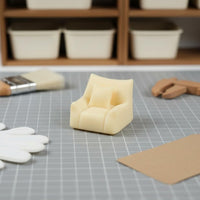 Dollhouse Armchair Detailed Miniature Couch with Cushion Elegant Furniture for Photography
