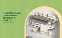 Space Aluminum Towel Rack
Double-Tier Folding Wall Shelf