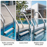Non-Slip Pool Ladder Step Textured Pool Step Replacement Brushed Hardware Corrosion-Resistant for Maintenance Professionals