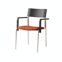 Upholstered Armchair with Metal Frame Soft Padded Pads Paded Metal Frame Seat High Weight Capacity Waterproof Textile