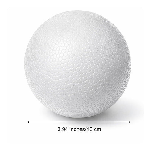 4 Inch Polystyrene Ball DIY Even Foam Sphere Lightweight for Party Decor