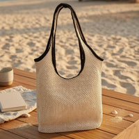Woven Straw Tote Summer Style Straw Tote Bag Natural Material