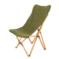 Folding Butterfly Chair with Wooden Frame Breathable Sling Chair Long-Lasting