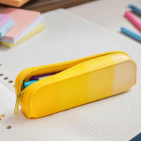Macaron Multi-layer Accordion Pencil Pouch with Rainbow Zipper for Students