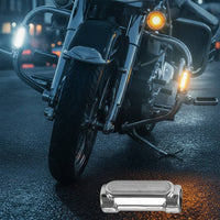 Chrome LED Guard Bar Light Long-Lasting Motorcycle LED Light with Mounting Strips Lightweight Crash Bar Lights Auxiliary