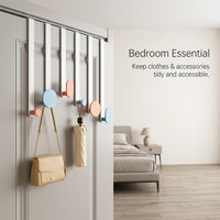 Bedroom Over-the-Door Hanger, Waterproof Carbon Steel Door Hangers for Coats and Hat Hooks, Removable Universal Rack with 10kg Capacity