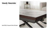 transformable Coffee-to-Dining Table Multi-Functional Household Furniture Space-Saving for People with Small Living areas, Apartment Dwellers, Home