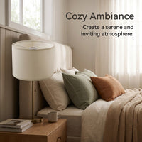Light Shade Lampshade for Table Lamps with Detachable Design, Linen Textile Ceiling for Bedside and Floor