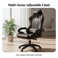 Highspine-supporting Reclining Chair with Footrest 360-Degree rotating for Bedroom, Streamers
