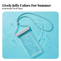 Waterproof Phone Sleeve Touchscreen Sensitive Underwater Phone Bag Hinged Lid Design Mobile Accessory for Swimmers, Boaters, Swimming, Beach
