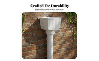 Thickened Material PVC Rainwater Hopper Easy Installation Roof Drain Funnel Long-Lasting Downspout Collection Box Reusable for Homeowners, DIY Enthusiasts, Construction Workers, Building Exterior