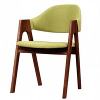 Nordic Design Aesthetic A-Shaped Frame Armchair Minimalist Design Upholstered Armchair Padded Comfort Dining Chair Ergonomic Backrest for Adults, Families, Homeowners, Study, Restaurant, Home Office, Kitchen
