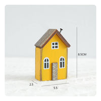 Wooden House Ornament Handmade Small Wooden House Decor Rustic Design