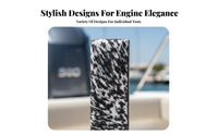 Anti-Collision EVA Engine Cowling Cover Shock Absorbing Outboard Engine Cover Scratch Protection Outboard Engine Guard Tear-Resistant for Boaters, Fishermen, Mariners, Docking, Marinas, Marina, Fishing Trips