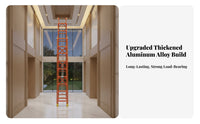 3 Section Extension Ladder Adjustable Height Ladder Reinforced Design Climbing Equipment for Contractors, Emergency Urgent Situations, Outdoor, Attic