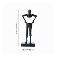 Metal Sculpture Minimalist Style Abstract Metal Figurine Artisanal Appearance Abstract Figure Statue for Office