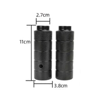 Knurled Foot Pegs with Axle Mount Threaded Bike Rear Pegs Secure Footrests Anti-Skid for Cyclists