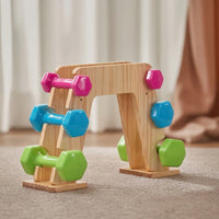 AShaped Dumbbell Rack Wooden Dumbbell Rack Vertical Organizer for Fitness Enthusiasts