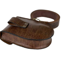 Medieval Belt Pouch Brown Viking Belt Bag Round Flap