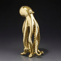 Squid Candle Holder Gold Decor Seaside for Mantel