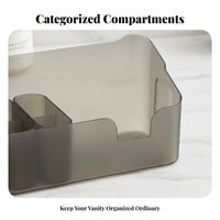 Desktop Cosmetic Case with Door Large Capacity Multi-Compartment Makeup Case
