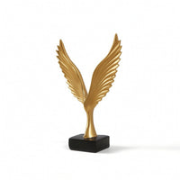 Wing Statue with Base Minimalist Desktop Ornament Modern for Desk, Photographers