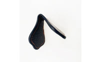 Contrast Stitching Leather Chalk Clip Cowhide Billiard Chalk Clip Petal-Shaped Sports Accessory Black