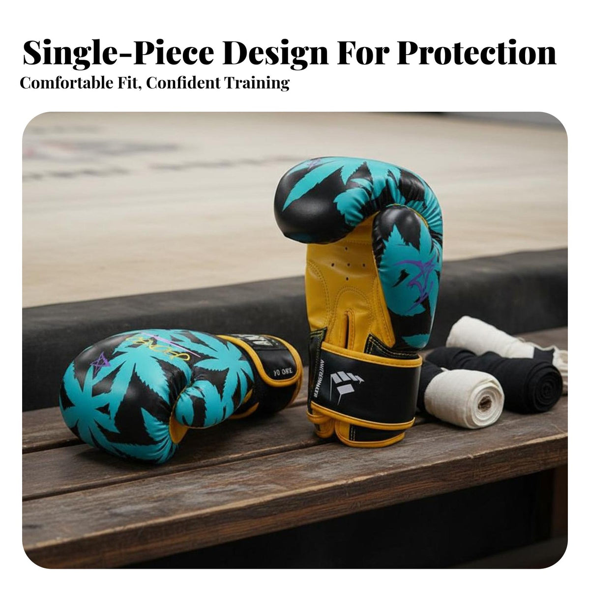 Single-Piece Molding Boxing Gloves Shock Absorption Sanda Training Gloves Multi-Layer Padding Fighting Gear Wrist Support for Boxers, Adults, Children, Spar Arena, Striking Bag Workout, Gym
