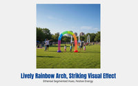 Large Custom Rainbow Inflatable Arch, Lighted PVC Airtight Square Archway, Outdoor Event, Festive