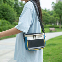 Pet Carrier for Small Animal Travel, Square Shape Hamster and Sugar Glider Carrier, Modern Style Breathable Bag for Outdoor Use, 4 Color Options