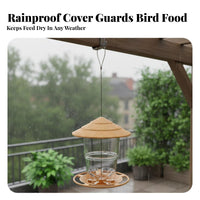 Foldable Avian Feeder Ready to Hang Hanging Avian Feeder Garden Accessory Weather Resistant 360-Degree Perch for Balcony