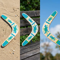 Kids Wooden Boomerang V-Shaped Flying Toy Outdoor Disc Game