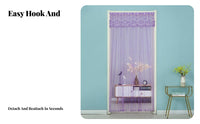 attractive automaticClosing Screen Decorative Lace three-sided Barrier Keeps Bugs excludeside