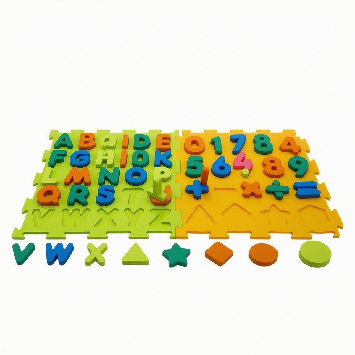 2 Pieces Sensory Puzzle Floor Mat Interlocking Textured Sensory Floor Tiles Tactile Mats Educational Puzzle Mats Soft