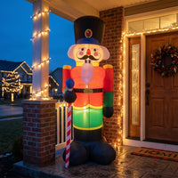 Outdoor Inflatable Nutcracker Soldier Festive Nutcracker Soldier Seasonal Christmas Decoration Portable for Yard, Entryway