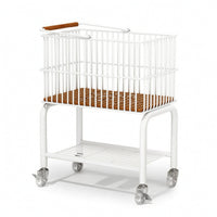 Two-Tier Storage Cart Rolling Cart Laundry Basket Heavy-Duty for Washroom