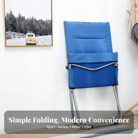Adjustable Padded Recliner Foldable Lounge Chair Sturdy Frame for Home, Students