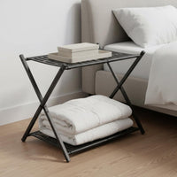 Folding Luggage Rack Space-Saving Foldable Luggage Rack Multi-Purpose for Hotel