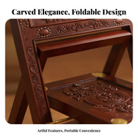 Carved Wooden Bookholdertricate Carving Carved Foldable Book Easel Traditional Pattern multipurpose Use for Cooks