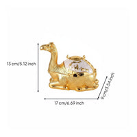 Camel Condiment Jar Gold-Colored Decorative Camel Jar Embossed