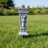 Cross Memorial Flower Vase Long-Lasting Grave Flower Vase Solar Powered
