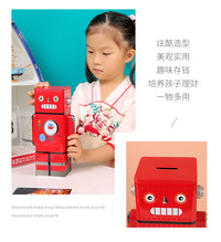 Creative Robot Piggy Bank Cartoon Coin Savings Jar for Kids Room Decor Gift