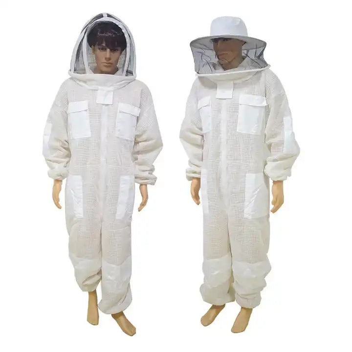 3-Layer Breathable Beekeeping Suit with Detachable Protection