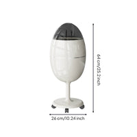 Oval-Shaped Shaped Trash Can Large Capacity Waste Basket Easy to Clean