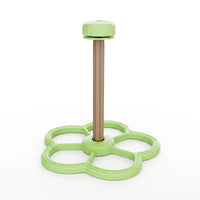 Pet Enclosure Bird Cage Perch Play Stand Round Top Cap Glossy Finish Flower Rotating Perch