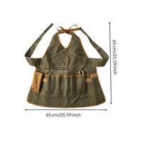 Multi-Pocket Work Apron Adjustable Gardening Apron with Pockets Comfortable