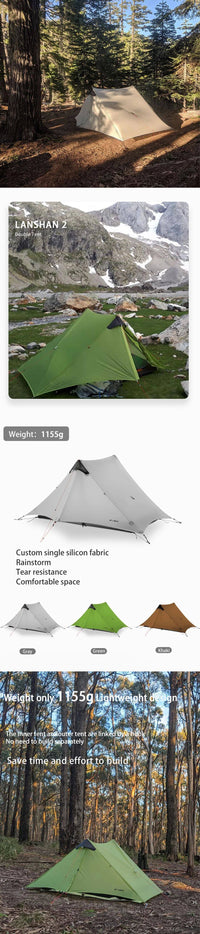 LanShan 2 3F UL GEAR 2 Person 1 Person Outdoor Ultralight Ca