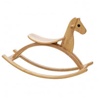 Wooden Rocking Horse Smooth Solid Wood Rocking Horse Balanced Enduring Form Rocker Toy for Children