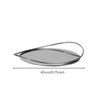 Oval Serving Tray with Handles Sculptural Serving Tray with Handles Decorative Tableware for Dining Table